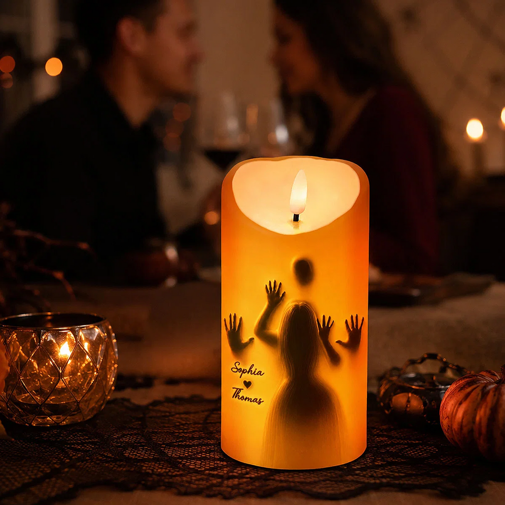 💕🔥 Can’t Keep My Hands Off You Naughty Couple Silhouette LED Candle 🕯️💑
