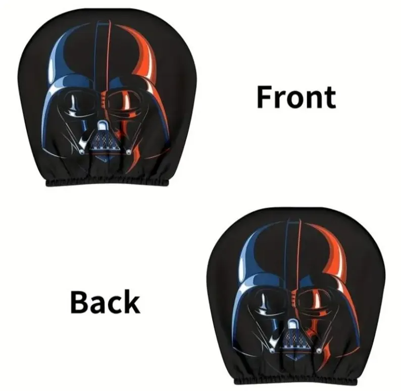 Car Headrest Cover (1pc) - Star Wars Darth Vader Themed Universal Vehicle Accessories