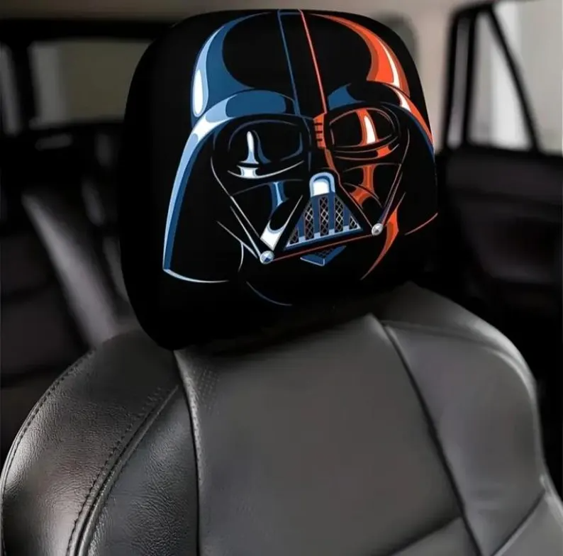 Car Headrest Cover (1pc) - Star Wars Darth Vader Themed Universal Vehicle Accessories