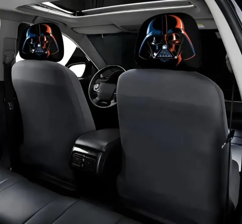 Car Headrest Cover (1pc) - Star Wars Darth Vader Themed Universal Vehicle Accessories