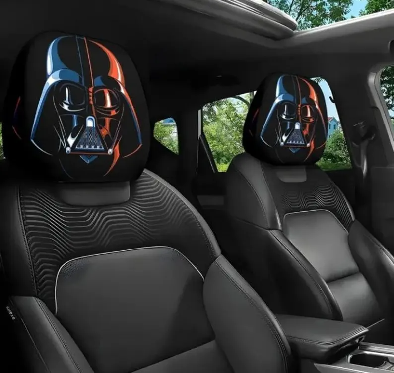 Car Headrest Cover (1pc) - Star Wars Darth Vader Themed Universal Vehicle Accessories
