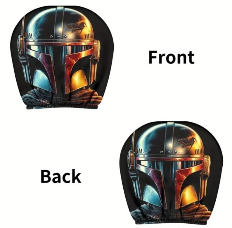 Car Headrest Cover (1pc), Star Wars Themed - Boba Fett - Universal Vehicle head Rest Covers TV Movie