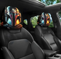 Car Headrest Cover (1pc), Star Wars Themed - Boba Fett - Universal Vehicle head Rest Covers TV Movie