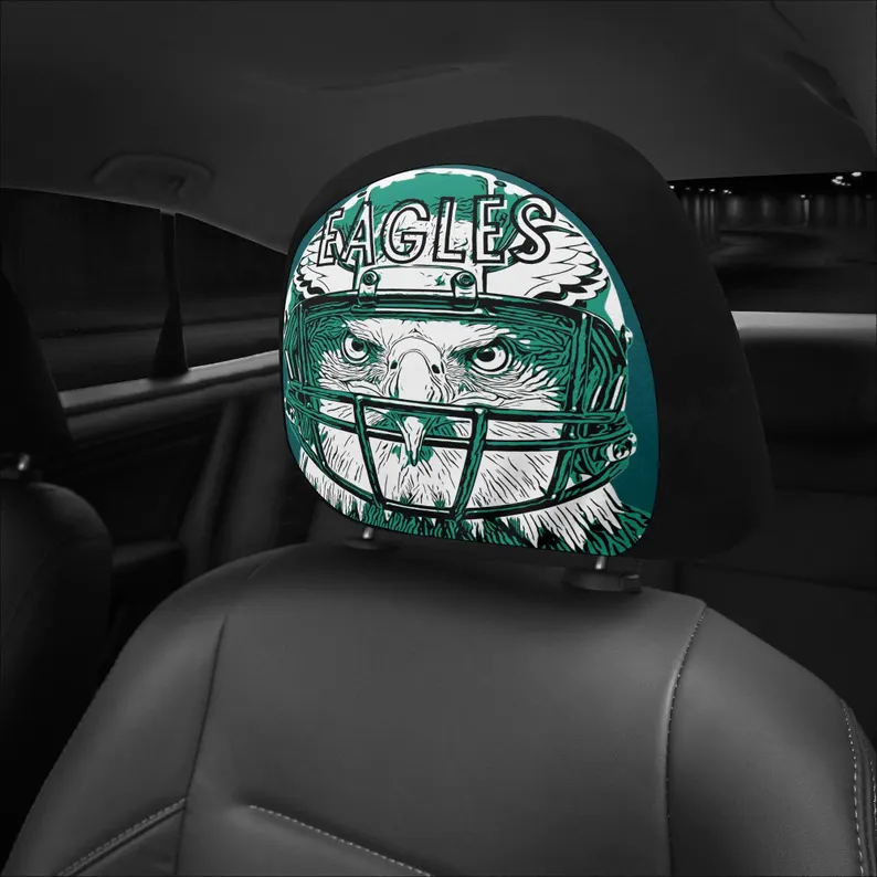 Eagles Headrest Cover (1pc) – Football Fan Car Seat Covers