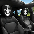 Halloween Scary Face Car Seat Headrest Cover (1pc), Horror Head Rest Protector