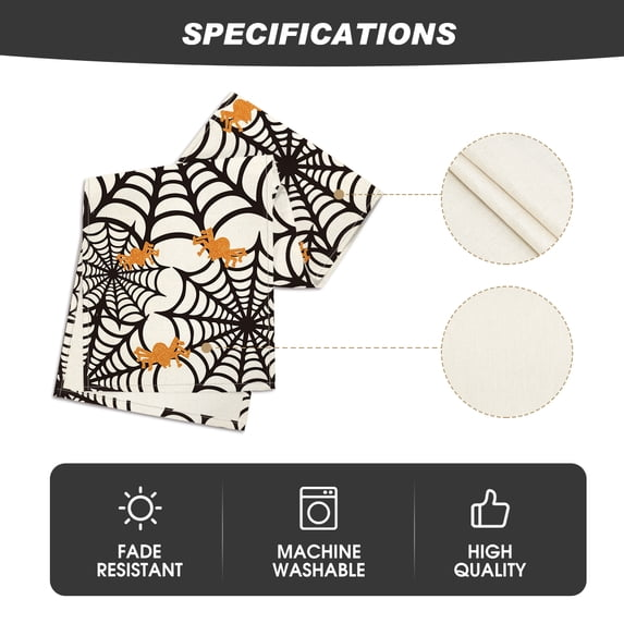 Spider Web Halloween Table Runner