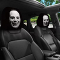 Funny Halloween & Christmas Themed Headrest Covers (1pc), Accessories Interior Joker Design, Surprise Gift for Friends/Family/Drivers, Ideal Gift for Christmas/Halloween/Birthday