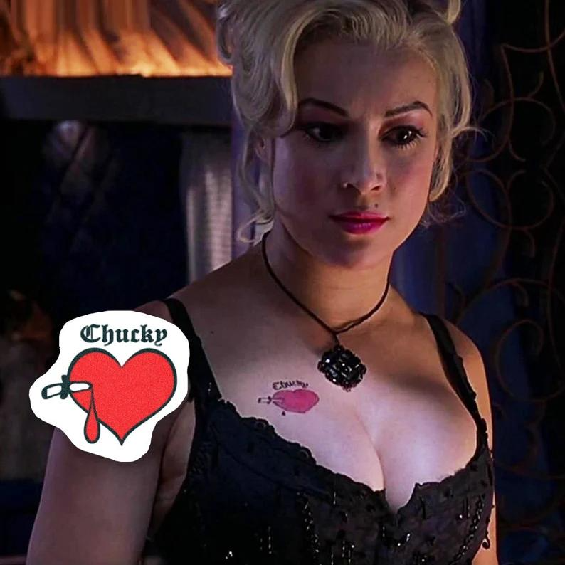 Bride of Chucky Temporary Tattoo, 15-Piece Pack, 5x5cm Size, Gift for Friends and Fans, Halloween Spirits Fun For Event