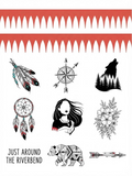 Pocahontas Inspired Armband Tattoo, 15-Piece Pack, 5x5cm Size, Gift for Friends and Fans, Halloween Spirits Fun For Event