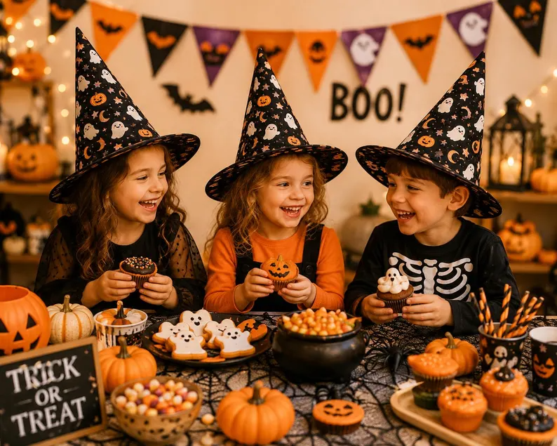 Witch Hat Ghost And Pumpkin, Halloween Costume, Spooky Season Gift, Accessories for Porch Yard Indoor Outdoor Decor