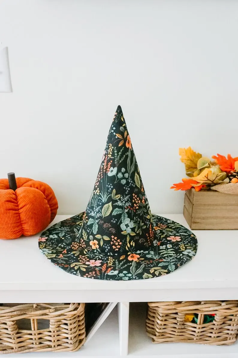 Witch Hat Flower And Floral, Halloween Custom, Spooky Season Gift, Accessories for Porch Yard Indoor Outdoor Decor