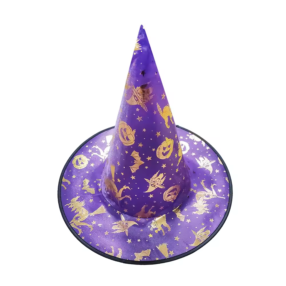 Masquerade Party Halloween Costume, Accessory Decoration Party, Pumpkin Witch, Kid Adult Hats, Wizard Hat