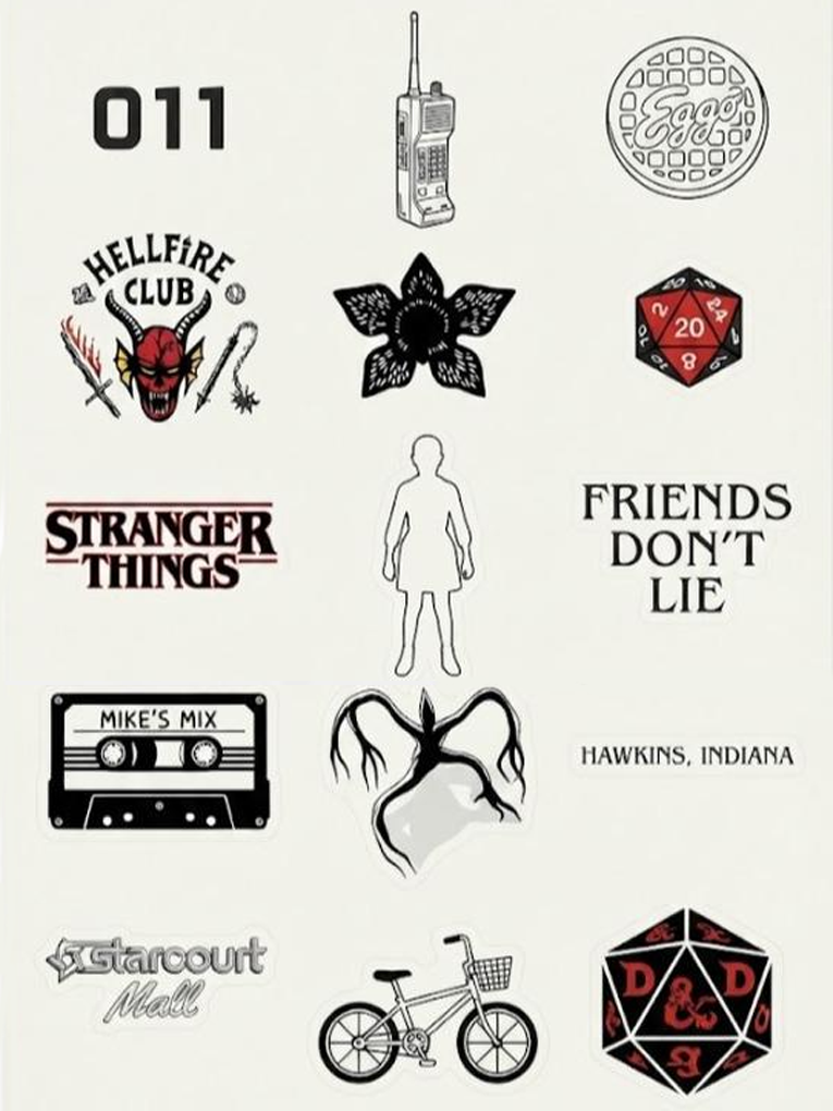 Eleven Temporary Tattoo, Halloween Renfaire Cosplay Kit, 15-Piece Pack, 5x5cm Size, Gift for Friends and Fans, Halloween Spirits Fun For Event