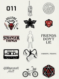Eleven Temporary Tattoo, Halloween Renfaire Cosplay Kit, 15-Piece Pack, 5x5cm Size, Gift for Friends and Fans, Halloween Spirits Fun For Event