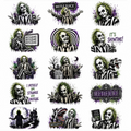 Beetlejuice Theme Temporary Tattoos, 15-Piece Pack, 5x5cm Size, Gift for Friends and Fans, Halloween Spirits Fun For Event