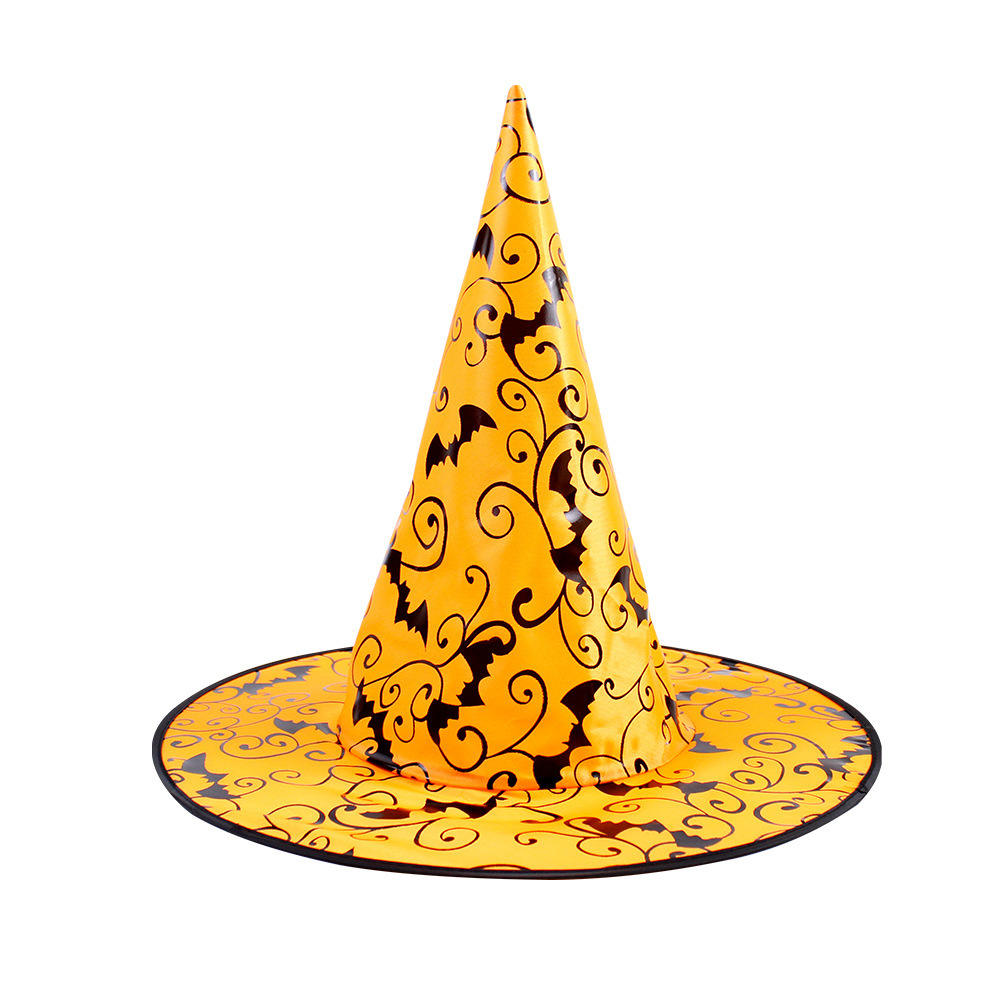 Halloween Bat Colorful Wizard Hat, Witch Hat Theme Party Decoration Props, Spooky Season Gift, Accessories for Porch Yard Indoor Outdoor Decor