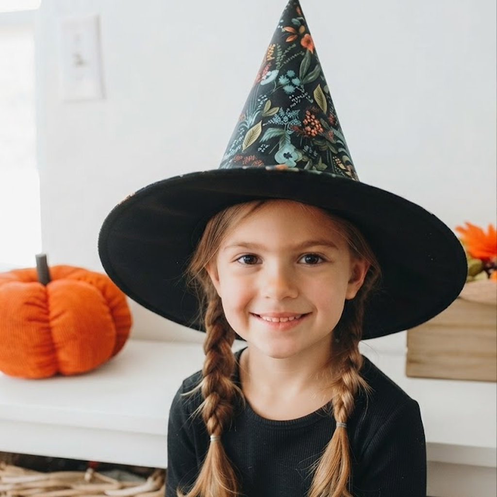 Witch Hat Flower And Floral, Halloween Custom, Spooky Season Gift, Accessories for Porch Yard Indoor Outdoor Decor