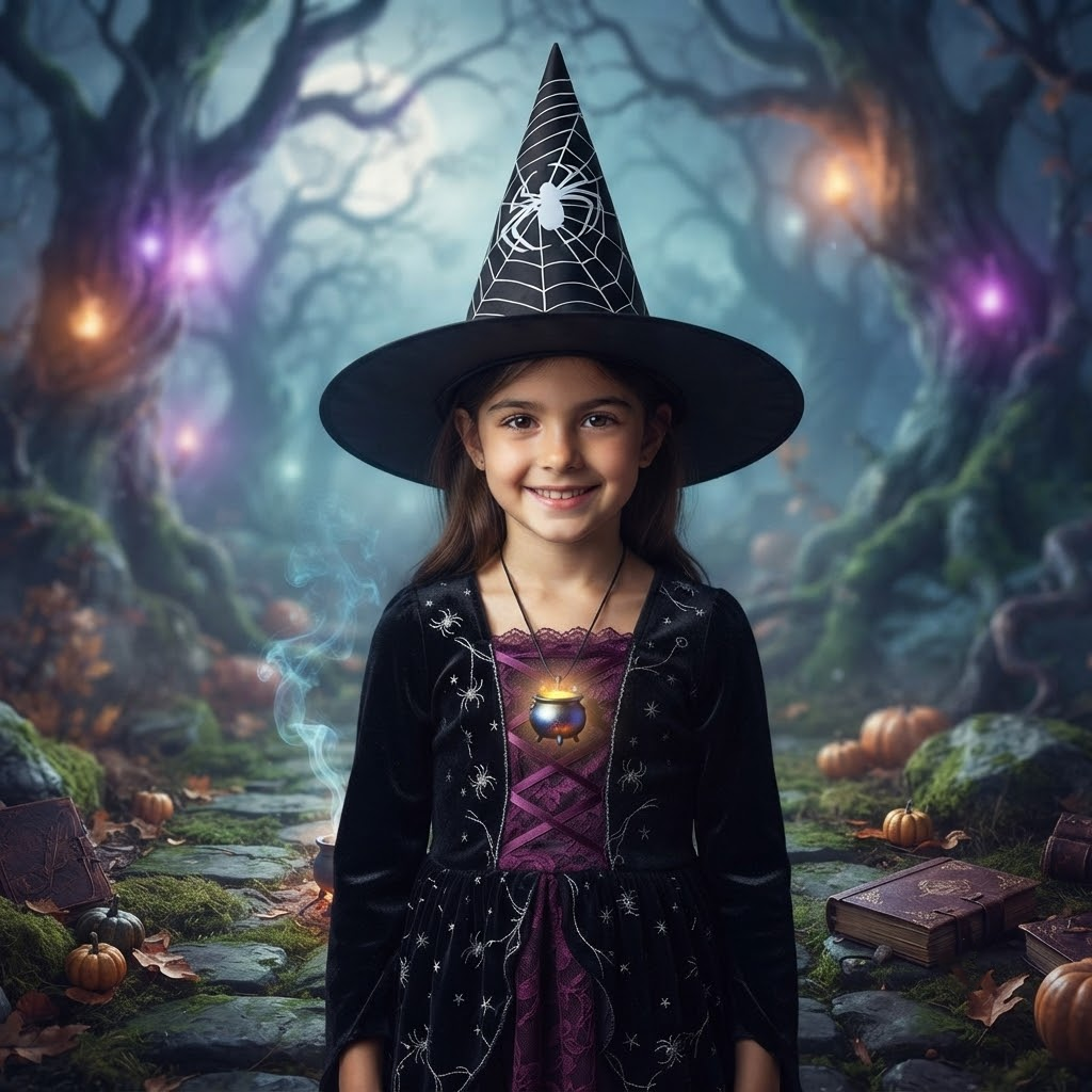Black Witch Wizard Hat with Spider Web Prints Halloween Decoration and Cosplay Costume Props, Accessories for Porch Yard Indoor Outdoor Decor