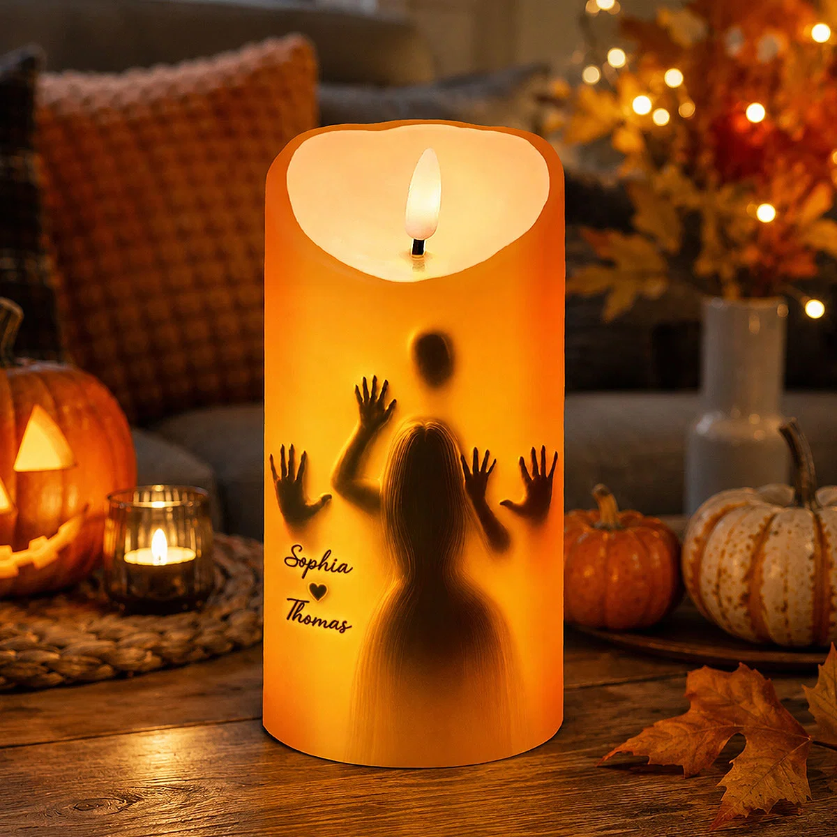 💕🔥 Can’t Keep My Hands Off You Naughty Couple Silhouette LED Candle 🕯️💑