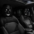 Creepy Halloween Car Headrest Cover (1pc), Scary Smiling Face Seat Protector, Horror Auto Interior Decor, Creepy Halloween Gift