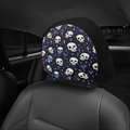 Car Headrest Cover (1pc), Funny Skull Car Accessories For Halloween Car Decor, Spooky Season