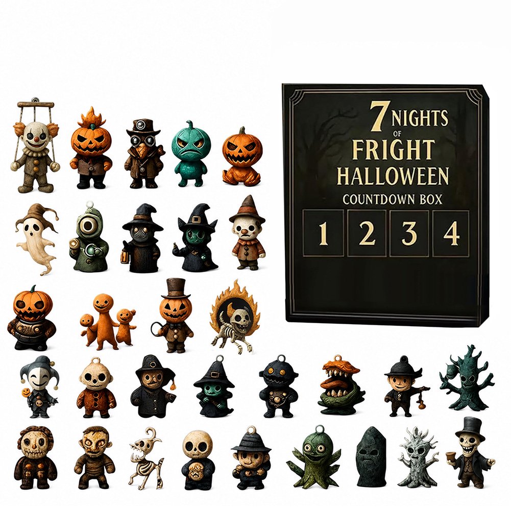 Halloween Advent Calendar 2026, Halloween Countdown Calendar with Mini Spooky Figurines, Surprise Blind Box, 7/15/31 Nights, Halloween Decor, Party Favors & Gifts