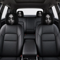 Creepy Possessed Girl Car Headrest Cover (1pc), Scary Ghost Face Auto Seat Decor, Halloween Car Interior Accessory, Gothic Car Gift