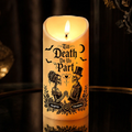 💀 Personalized Halloween Skeleton Couple LED Candle – Till Death Do Us Part, Gothic Black Decor for Couples 🖤🎃 (Copy)