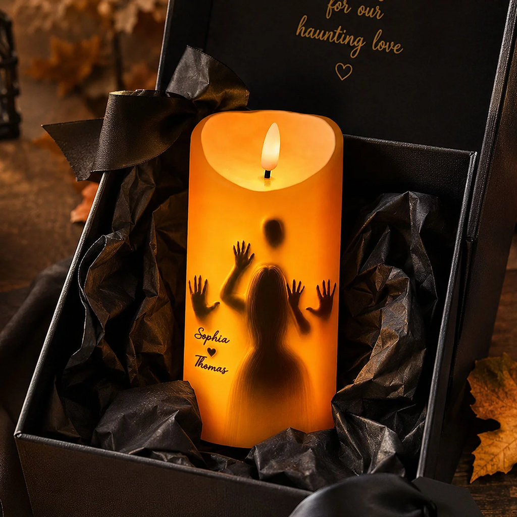 💕🔥 Can’t Keep My Hands Off You Naughty Couple Silhouette LED Candle 🕯️💑