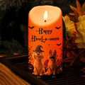 Personalized Halloween Dog Lover LED Candle – Happy Howloween, Custom Flameless Candle for Dog Moms & Pet Lovers