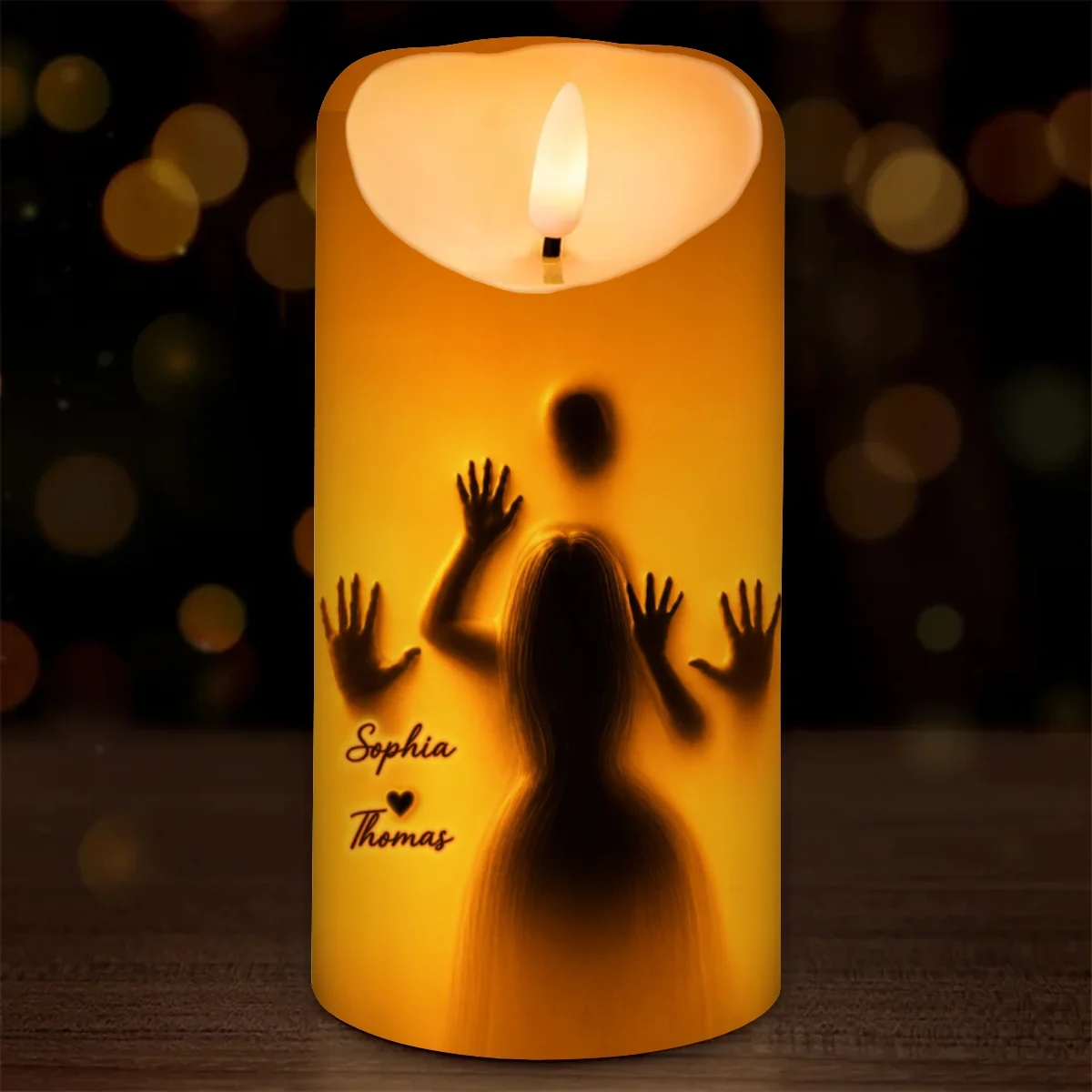 💕🔥 Can’t Keep My Hands Off You Naughty Couple Silhouette LED Candle 🕯️💑