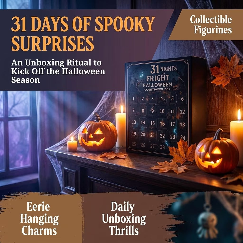 Halloween Advent Calendar 2026, Halloween Countdown Calendar with Mini Spooky Figurines, Surprise Blind Box, 7/15/31 Nights, Halloween Decor, Party Favors & Gifts