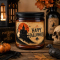 🎃 Happy Halloween Scented Candle, Vintage Haunted House Candle, Spooky Halloween Decor & Gift 🕯️👻