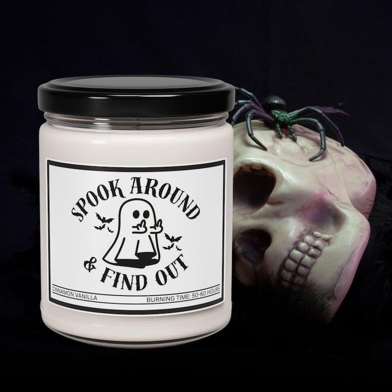 Funny Ghost Scented Candle, Sassy Halloween Candle, Cute Spooky Fall Home Decor, Ghost Halloween Gift, Cozy Autumn Candle, Halloween Party Decor