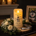 Personalized Pet Memorial LED Candle, Custom Pet Photo In Loving Memory Candle, Flameless Remembrance Decor, Dog Cat Memorial Gift, Pet Lover Gift