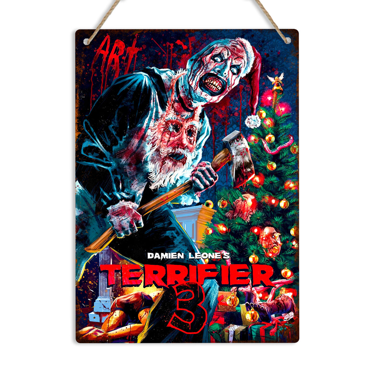 Creepy Clown Horror Metal Tin Sign, Scary Movie Inspired Wall Art, Vintage Halloween Wall Plaque, Spooky Room Decor, Horror Fan Gift