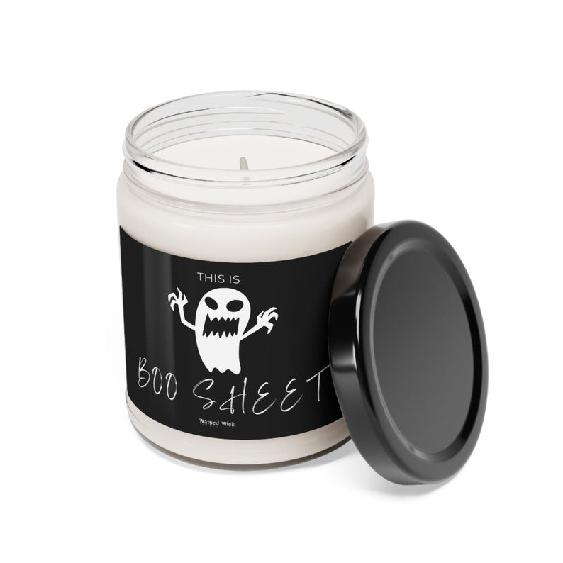 Boo Sheet Ghost Soy Candle, Funny Halloween Scented Candle, Cute Ghost Decor, Spooky Fall Home Decor, Halloween Gift, Cozy Autumn Candle