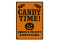 🍬 Candy Time Metal Sign, Halloween Trick or Treat Sign, Personalized Candy Bar & Candy Shop Wall Decor