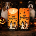 🐶🎃 Custom Happy Howl-o-ween Halloween Dog LED Candle 🕯️👻