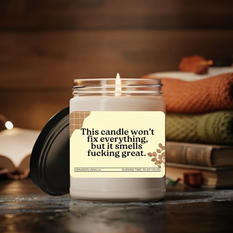 Funny Sarcastic Scented Candle, Witty Humor Candle for Friends, Hilarious Home Decor, Sassy Novelty Gift, Adult Humor Candle, Funny Gift Idea