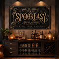 Spookeasy Metal Sign, Gothic Halloween Bar Wall Decor, Vintage Spirit Lounge Sign, Spooky Porch Decoration, Halloween Party Gift