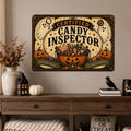 Certified Candy Inspector Metal Sign, Funny Halloween Candy Sign, Trick or Treat Wall Decor, Spooky Season Porch Sign, Halloween Candy Lover Gift (Copy)