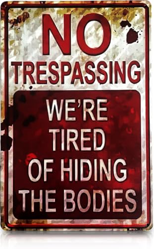 Halloween Metal Sign, Retro Yard and Wall Decor, Vintage Spooky Outdoor Sign, Rustic Halloween Home Decoration