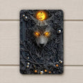 Werewolf Halloween Metal Sign, Spooky Wolf Wall Decor, Halloween Wreath Sign, Gothic Monster Wall Art, Rustic Fall Decoration