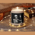 Skeleton Peace Candle | Funny Halloween Scented Soy Wax Candle | Spooky Skeleton Home Decor | Halloween Gift