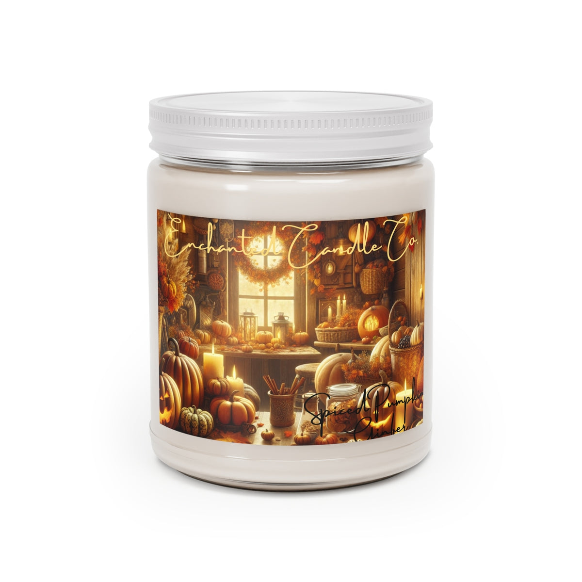 Spiced Pumpkin Ginger Soy Candle, Cozy Fall Scented Candle, Pumpkin Spice Autumn Home Decor, Warm Kitchen Candle, Halloween & Thanksgiving Gift