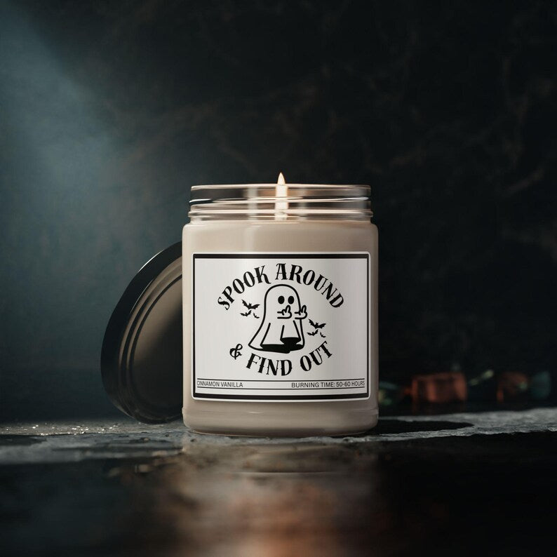Funny Ghost Scented Candle, Sassy Halloween Candle, Cute Spooky Fall Home Decor, Ghost Halloween Gift, Cozy Autumn Candle, Halloween Party Decor