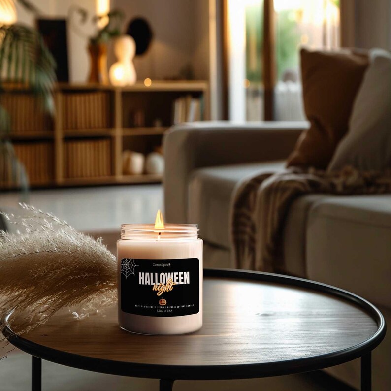 Halloween Scented Soy Candle, Spooky Season Candle, Cozy Fall Home Decor, Halloween Gift, Autumn Scented Candle, Witchy & Pumpkin Decor