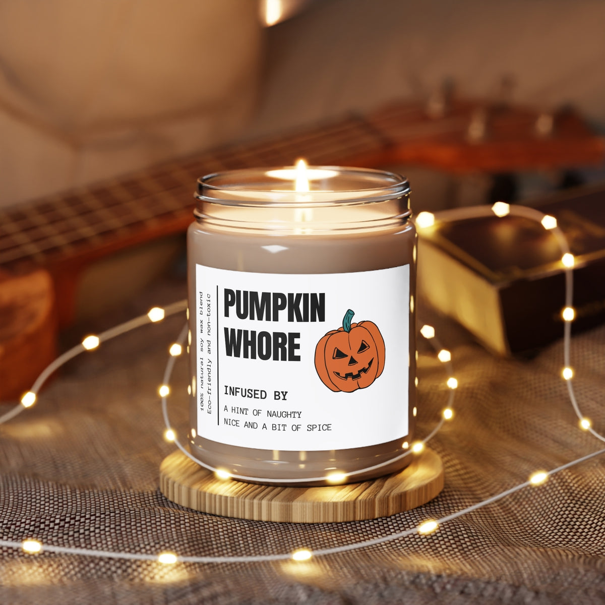 Pumpkin Fall Candle, Funny Halloween Soy Candle, Scented Autumn Home Decor, Cozy Pumpkin Candle, Spooky Season Gift, Fall Decor