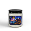 Stained Glass Haunted House Candle, Gothic Halloween Scented Candle, Spooky Haunted House Home Decor, Vintage Fall Gift